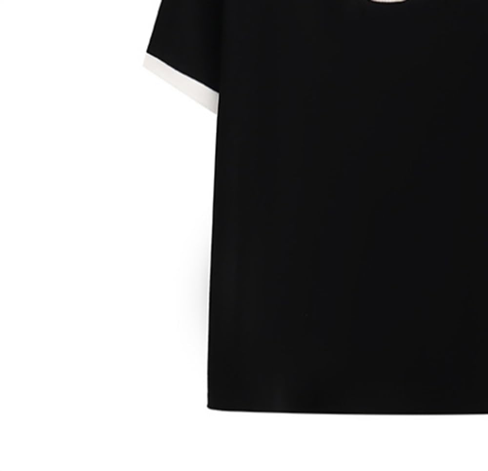 Oversized Zip Collar Cotton Tee