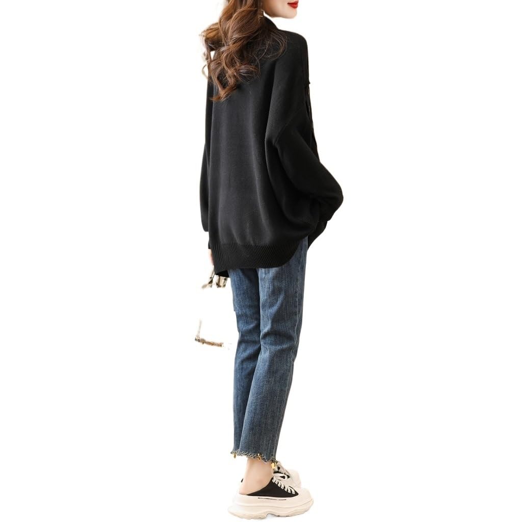 Asymmetric Button Knit Sweater