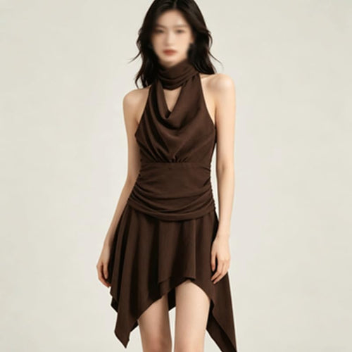 Backless Halter Dress