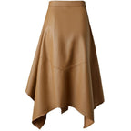 Leather A-Line Maxi Skirt