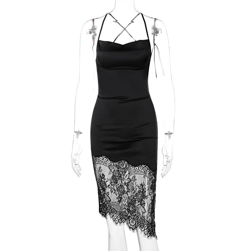 Lace Strap Midi Dress