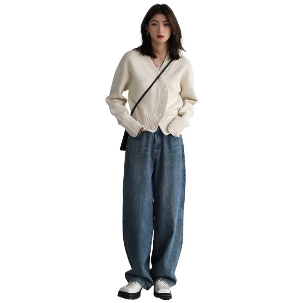 Irregular V-Neck Knit Cardigan