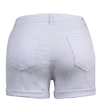 Rolled Hem Denim Shorts