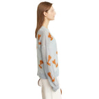 Mohair V-Neck Knit Sweater