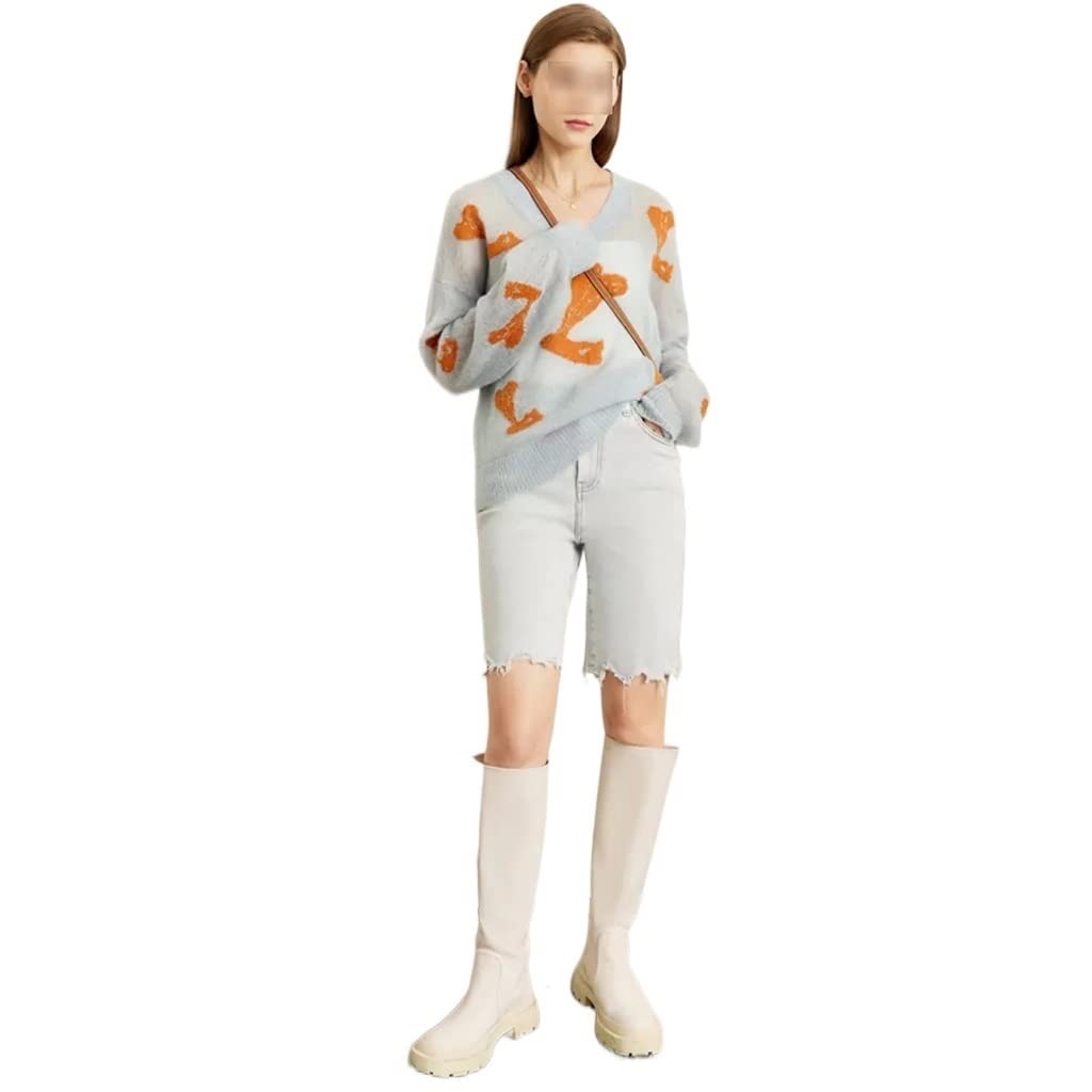 Mohair V-Neck Knit Sweater