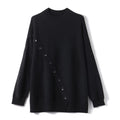 Asymmetric Button Knit Sweater