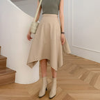 Leather A-Line Maxi Skirt