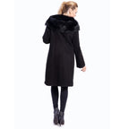 Hooded Shearling Coat