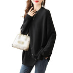 Asymmetric Button Knit Sweater