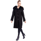 Hooded Shearling Coat