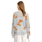 Mohair V-Neck Knit Sweater