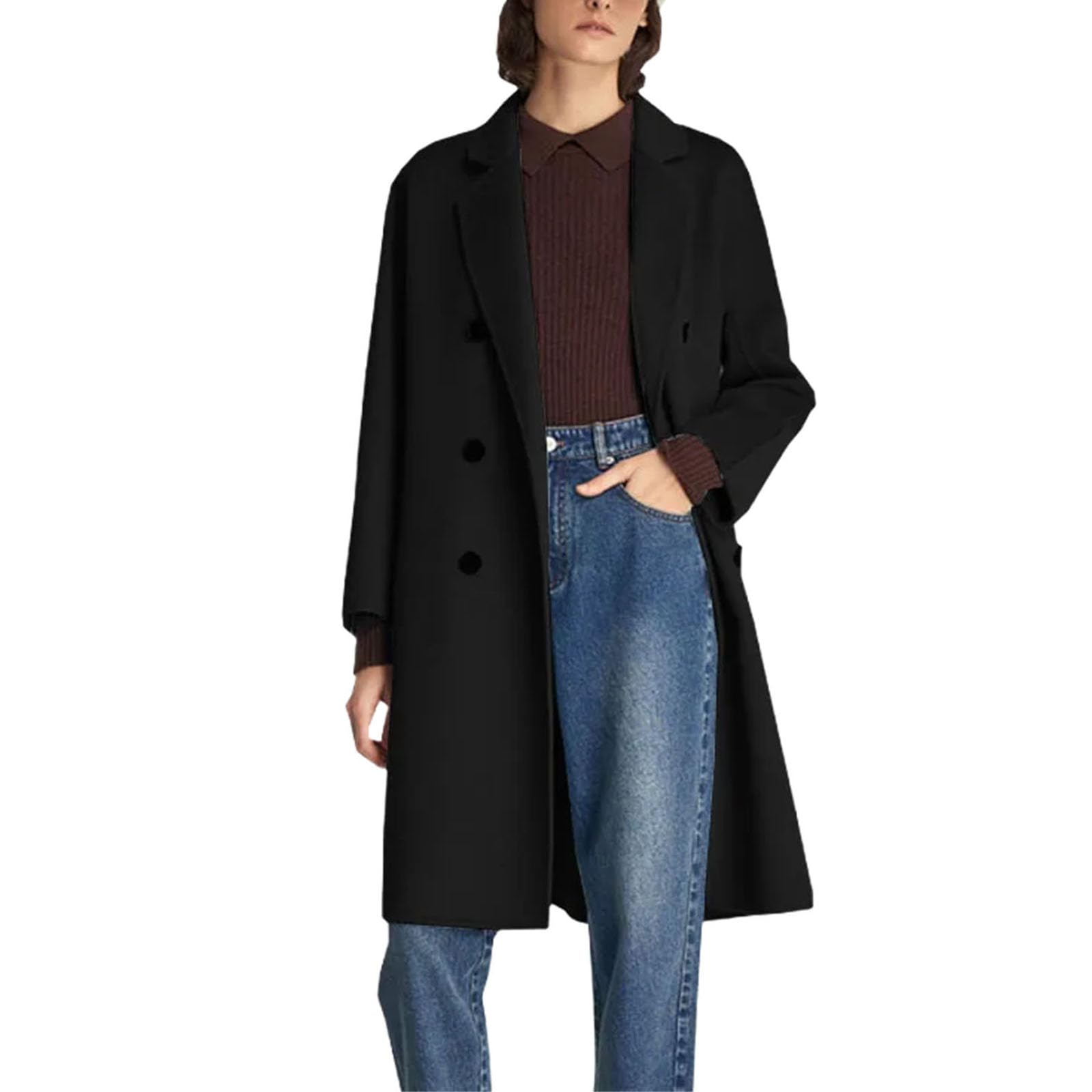 Double-Breasted Wool Coat