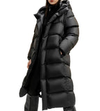 Long Hooded Down Coat
