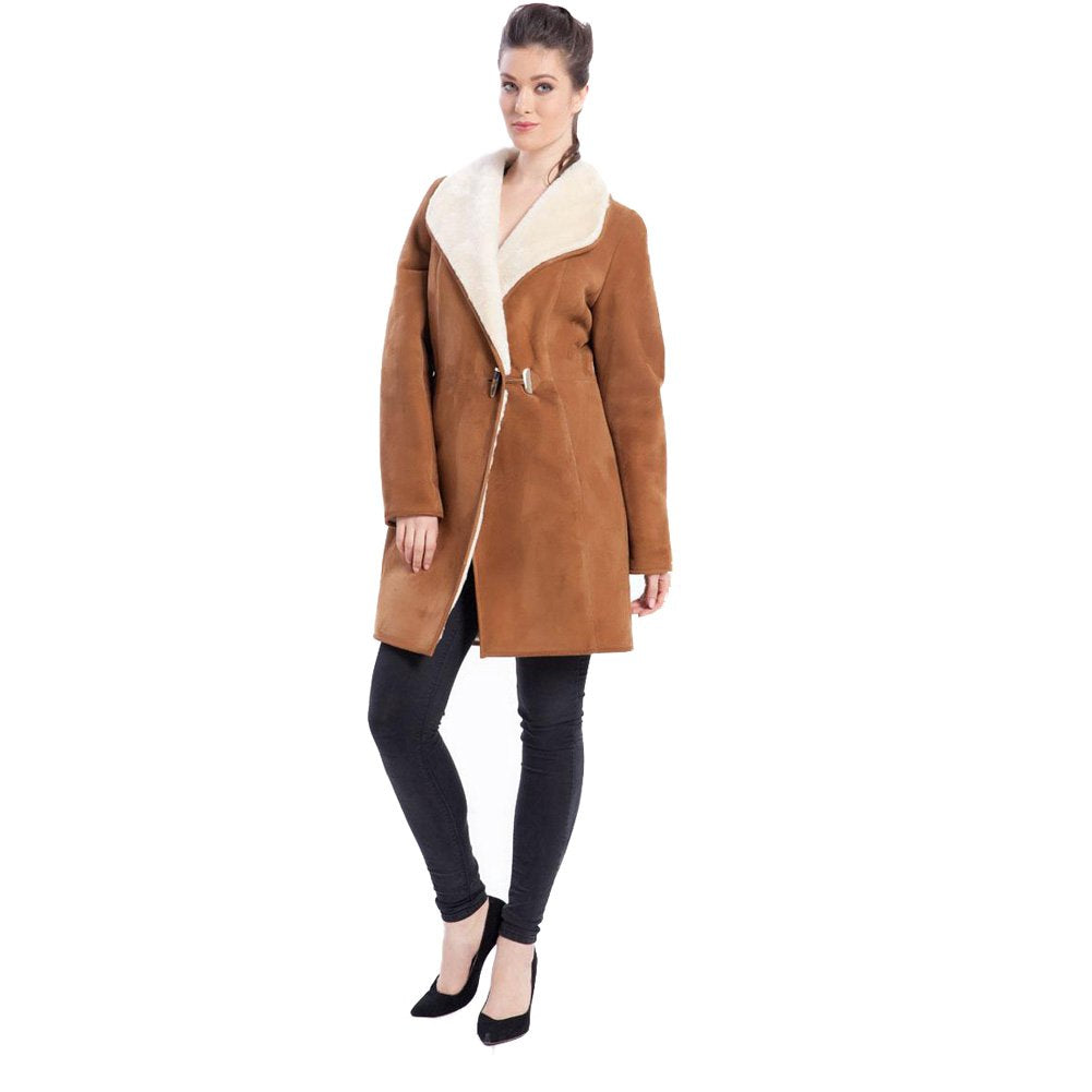 Sheepskin Fur Leather Coat