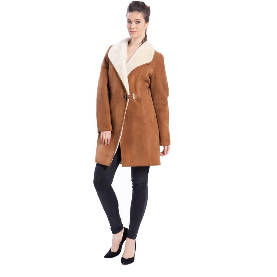 Sheepskin Fur Leather Coat