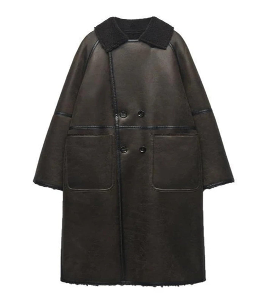 Long Sherpa Fleece Coat