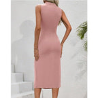Sleeveless Slit Midi Dress