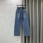 High-Waist Wide Leg Denim Pants