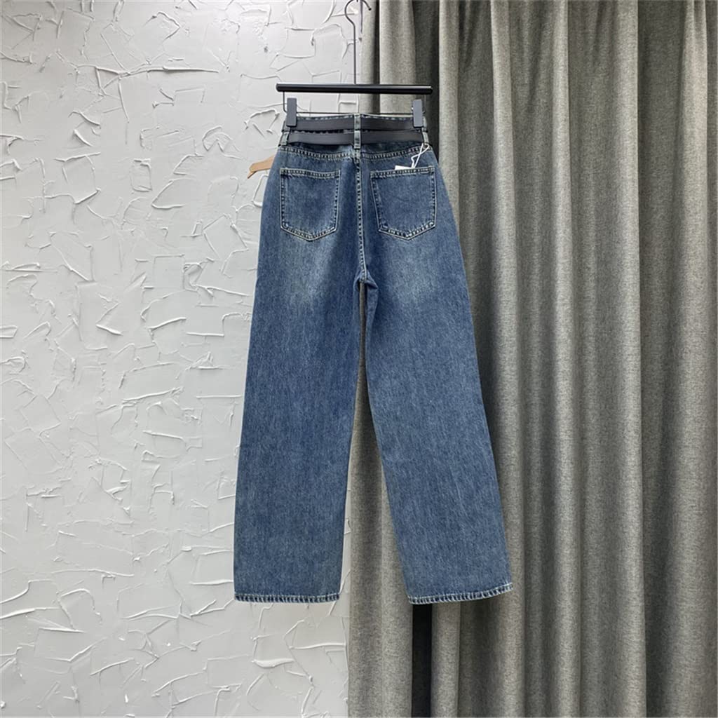 High-Waist Wide Leg Denim Pants