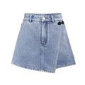 Irregular Hem Denim Shorts