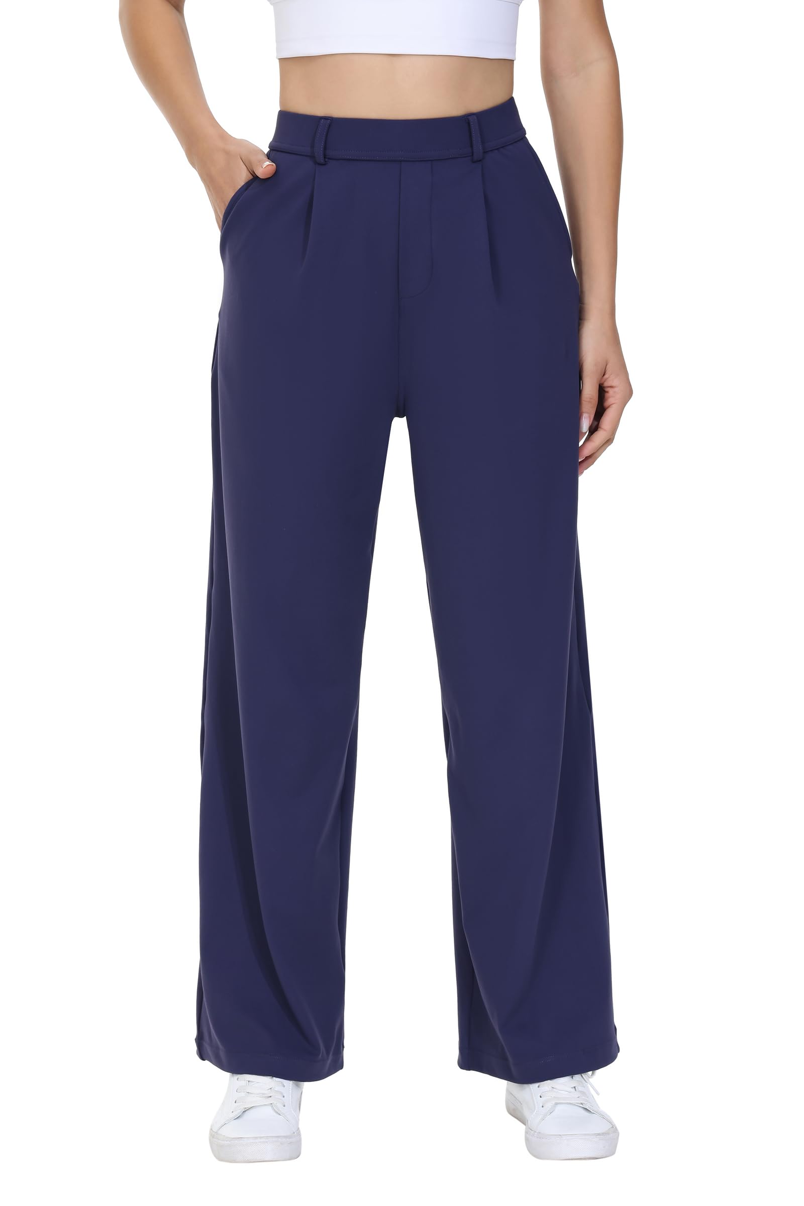 High-Waist Wide Leg Dress Pants