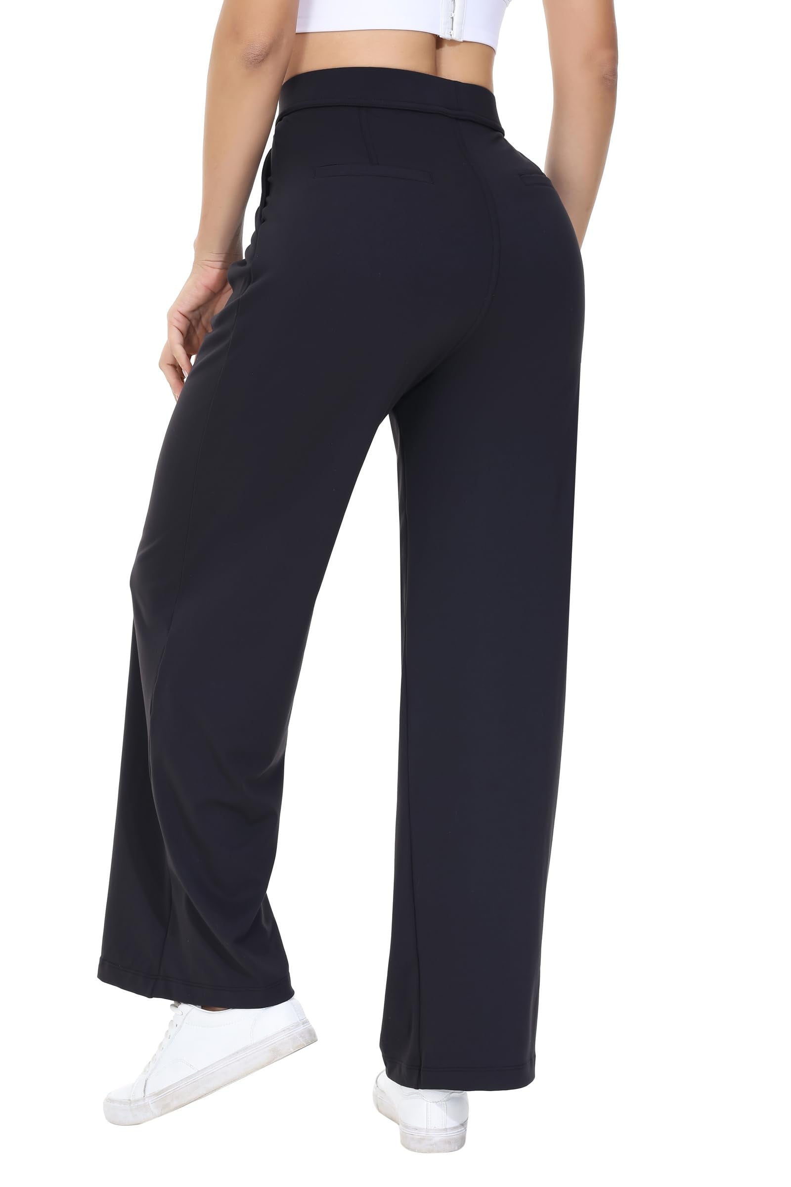 High-Waist Wide Leg Dress Pants