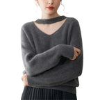100% Cashmere V-Neck Pullover