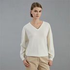 100% Cashmere V-Neck Sweater