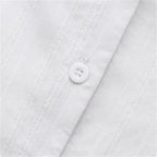 Embroidered V-Neck Cotton Tee