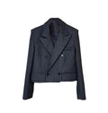 Double-Breasted Pinstripe Blazer