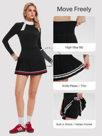 Zip Top & Pleated Skort Set