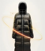 Long Hooded Down Coat