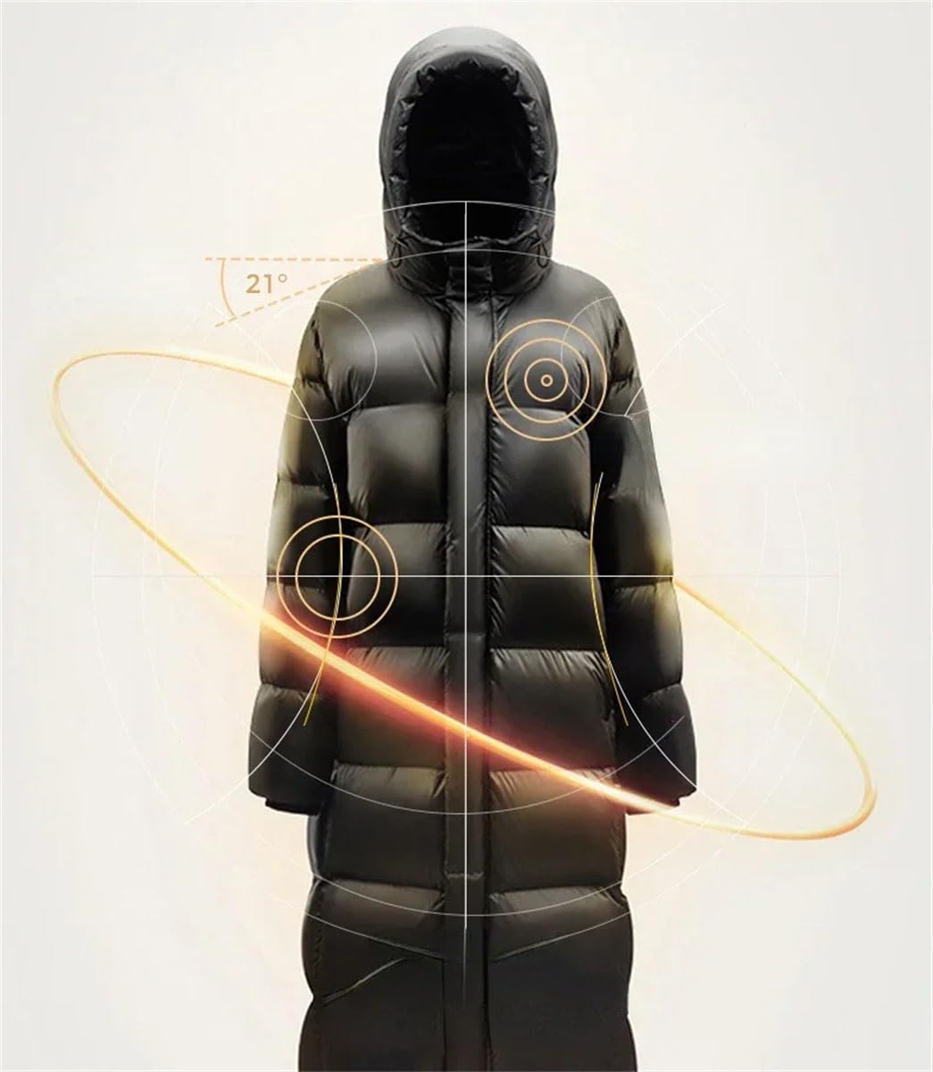 Long Hooded Down Coat