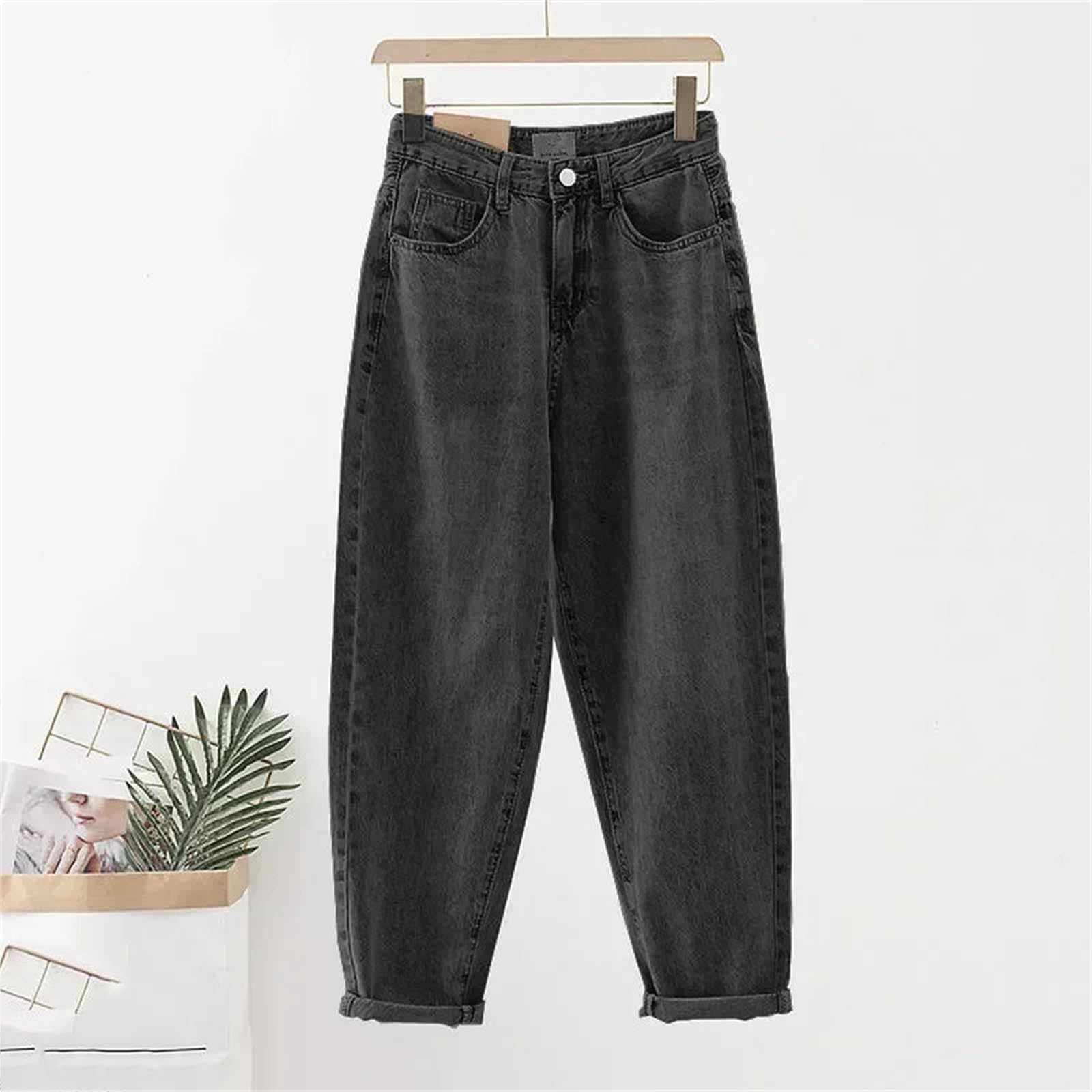 High-Waist Baggy Jeans