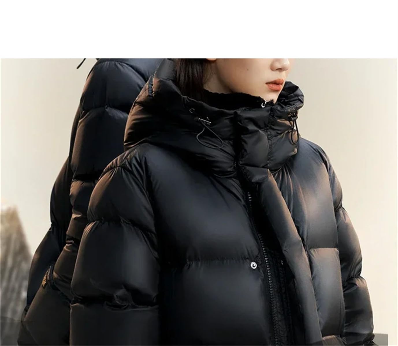 Long Hooded Down Coat