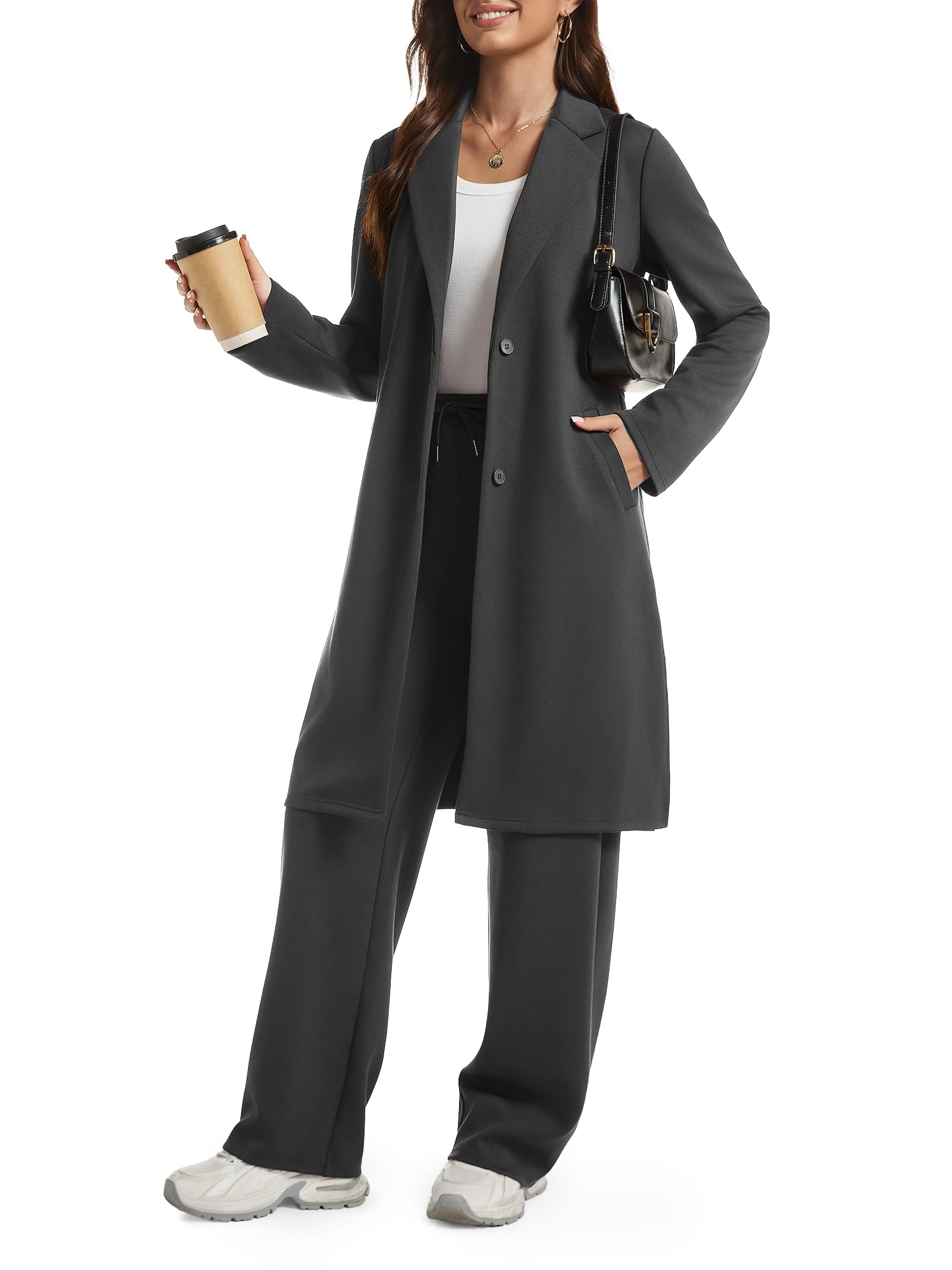 Cardigan & Wide Leg Pants Set