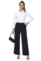 High-Waist Wide Leg Dress Pants
