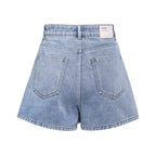 Irregular Hem Denim Shorts