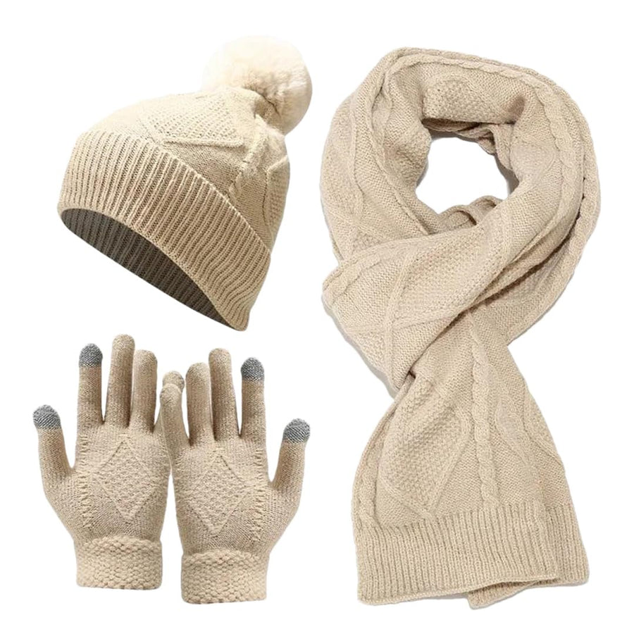 Winter Hat, Scarf & Gloves Set