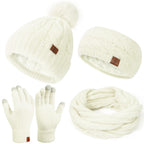 Winter Beanie, Scarf & Gloves Set