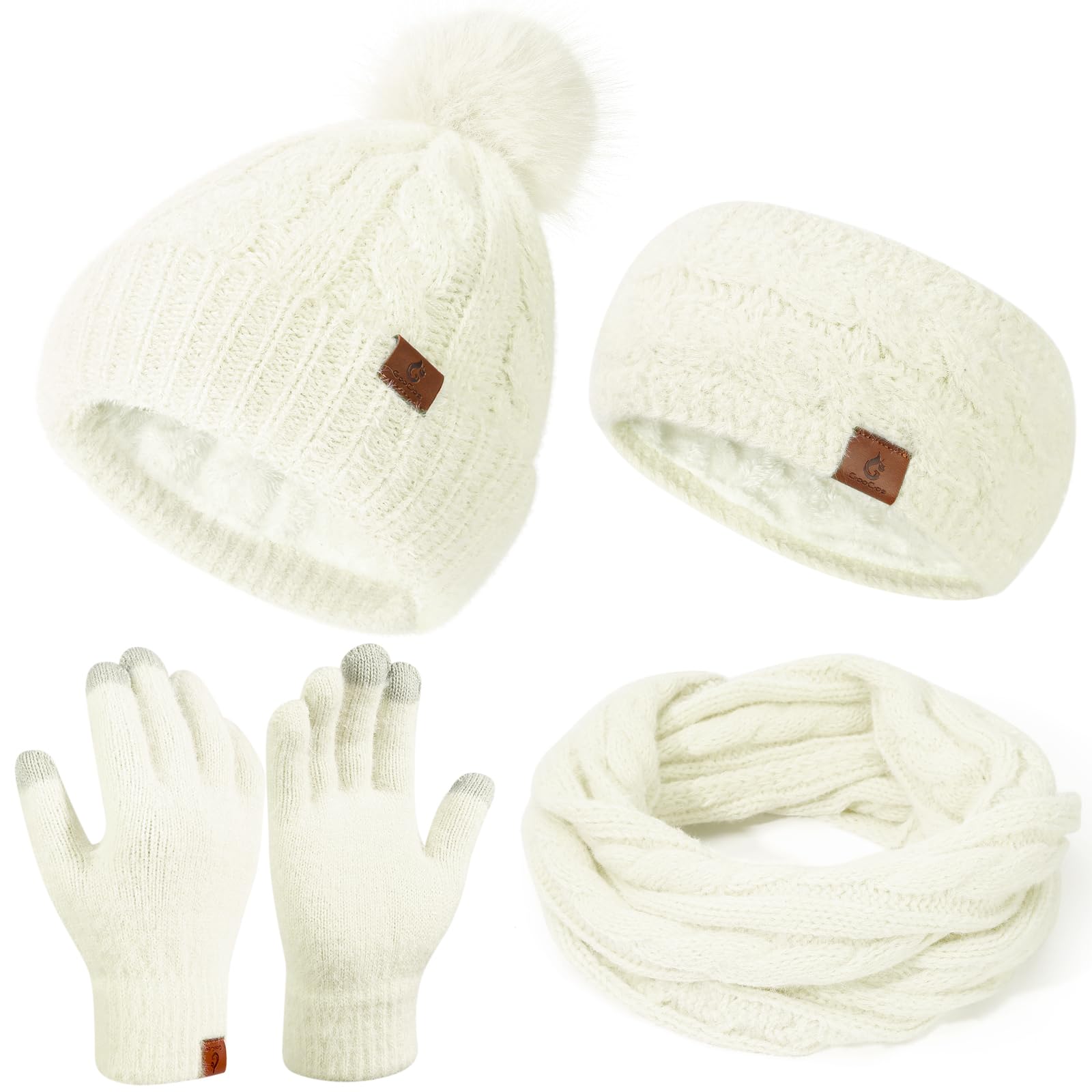 Winter Beanie, Scarf & Gloves Set