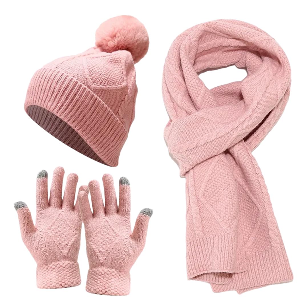 Winter Hat, Scarf & Gloves Set