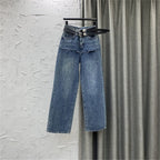 High-Waist Wide Leg Denim Pants