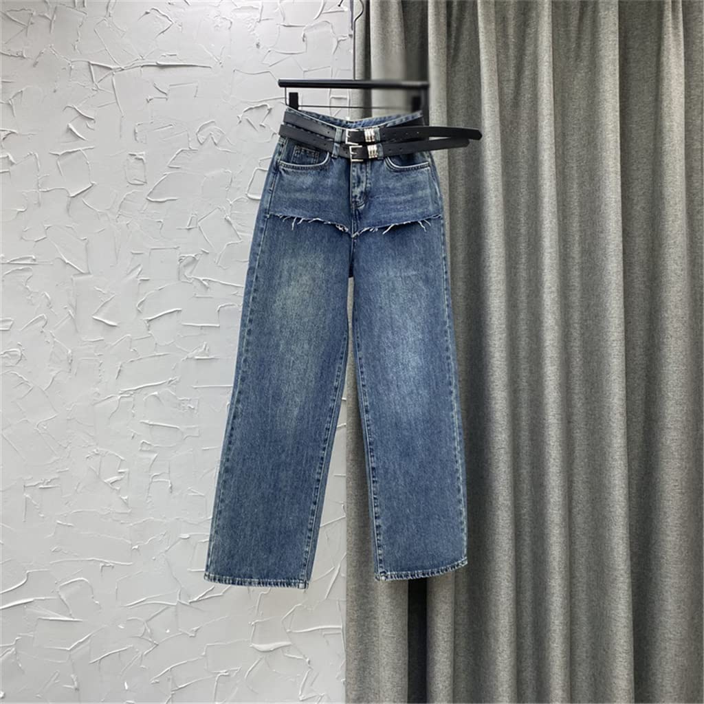 High-Waist Wide Leg Denim Pants