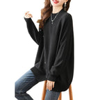Asymmetric Button Knit Sweater