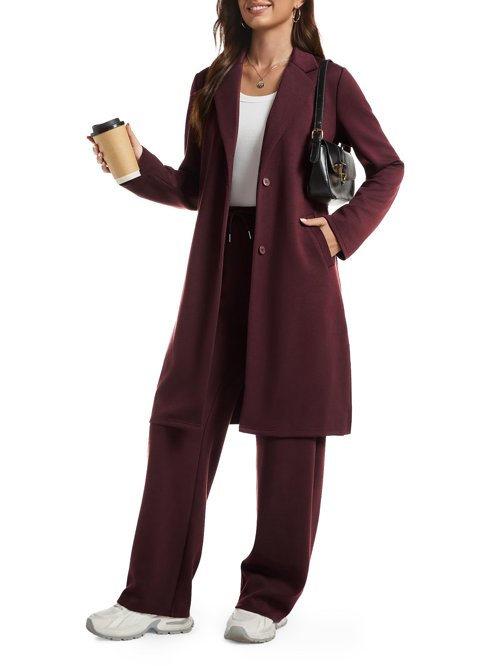 Cardigan & Wide Leg Pants Set