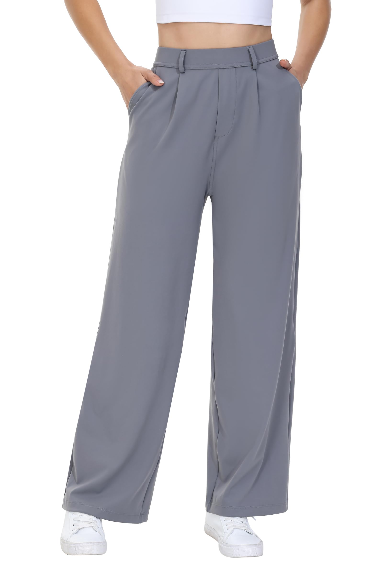 High-Waist Wide Leg Dress Pants