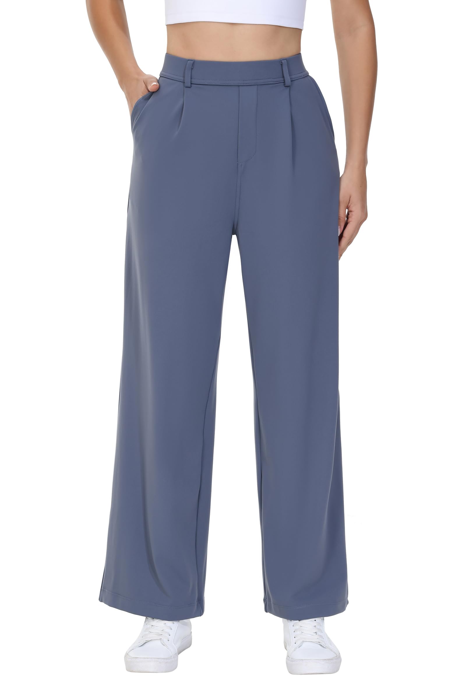 High-Waist Wide Leg Dress Pants