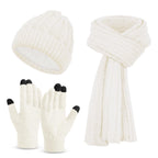 Winter Beanie, Scarf & Gloves Set