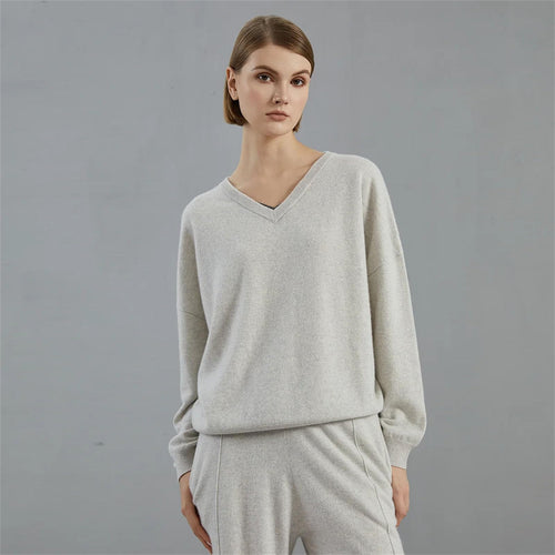 100% Cashmere V-Neck Sweater